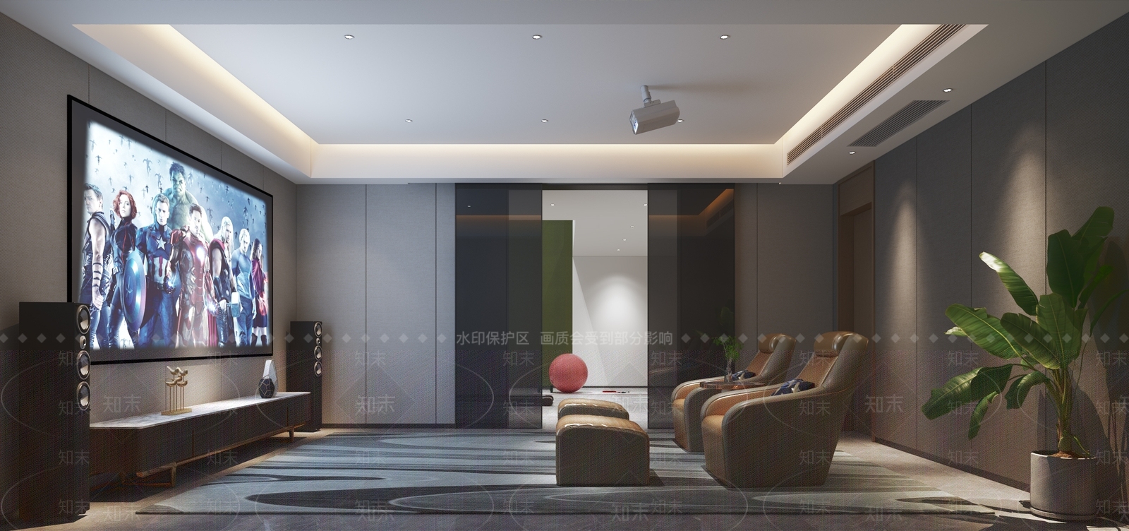 现代家居影音室3D模型下载【ID:1105781669】