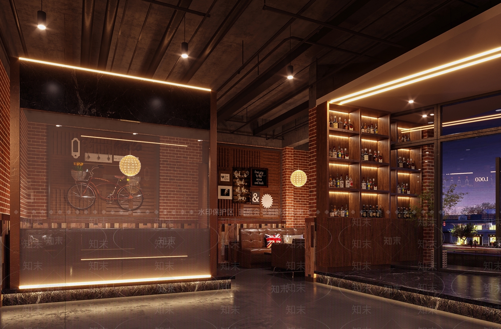 工业风酒吧3D模型下载【ID:1105784118】