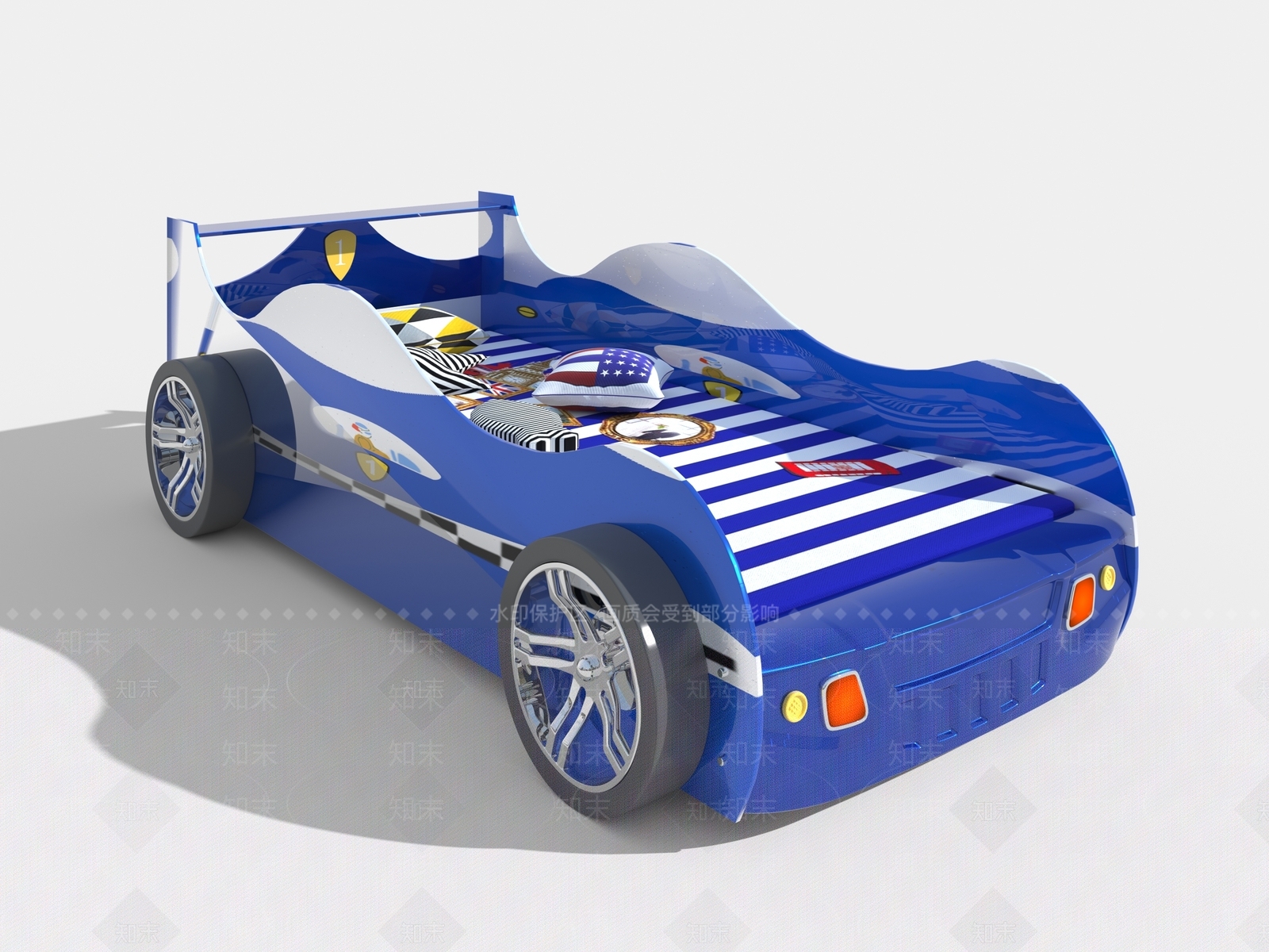 现代儿童床3D模型下载【ID:1105788428】