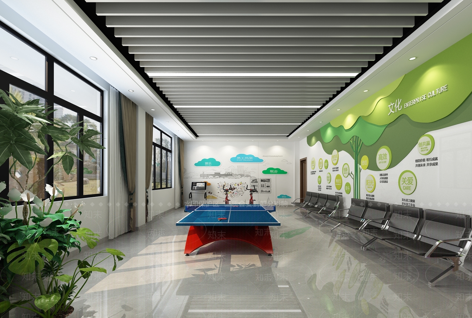 现代员工活动中心3D模型下载【ID:1105789642】