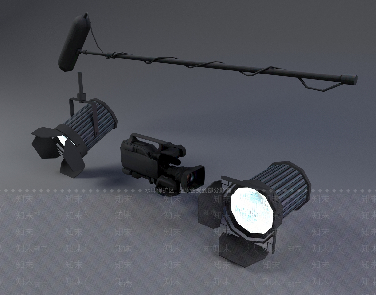 工业风聚光灯3D模型下载【ID:1105791821】