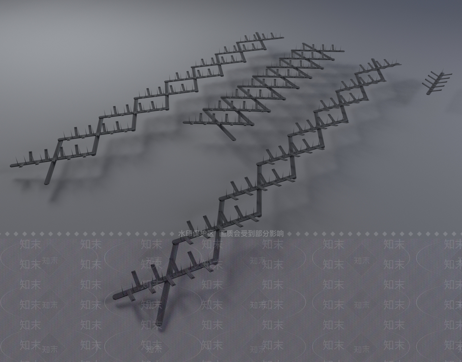 工业风路障3D模型下载【ID:1105791853】