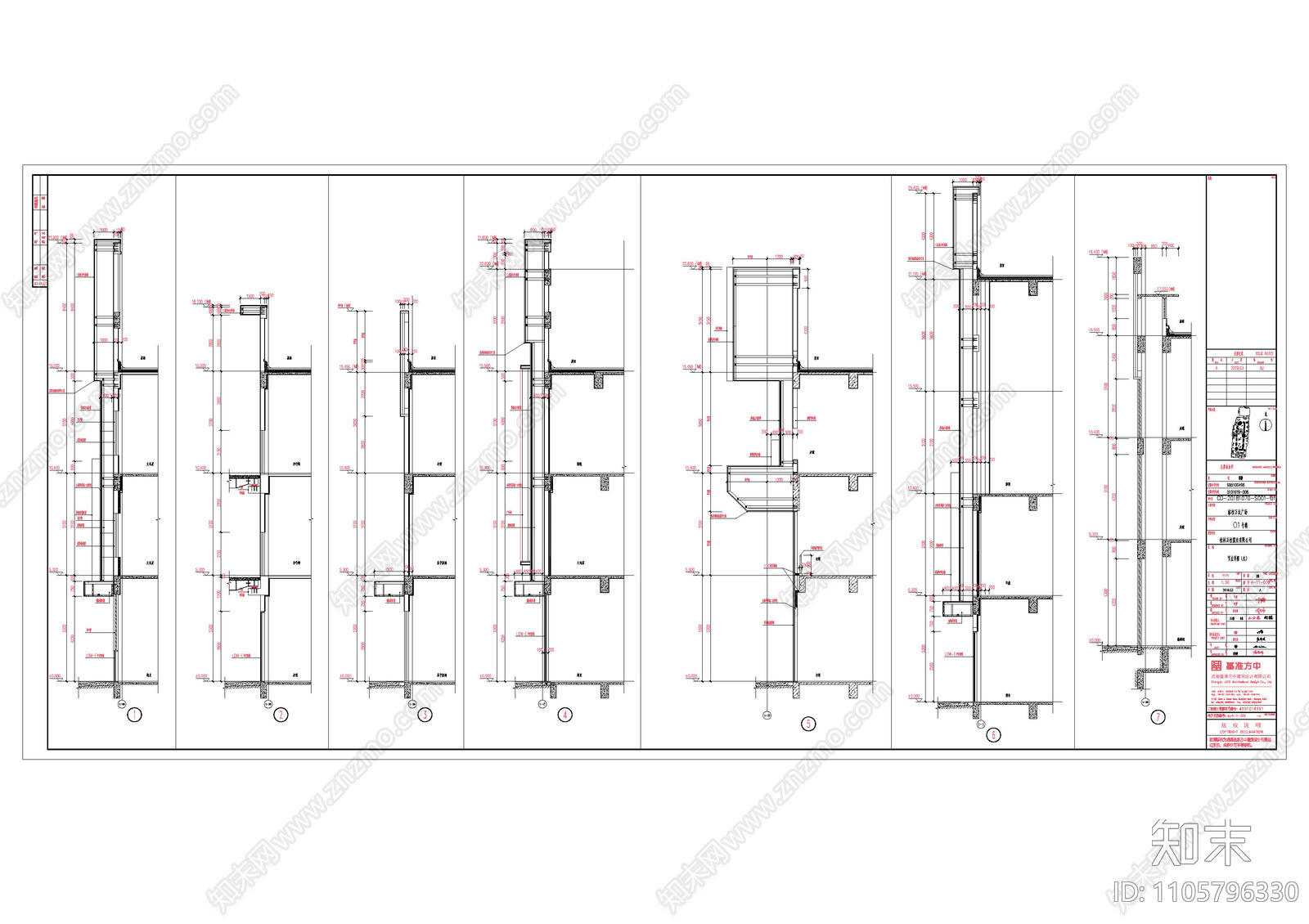 万达广场建筑cad施工图下载【ID:1105796330】