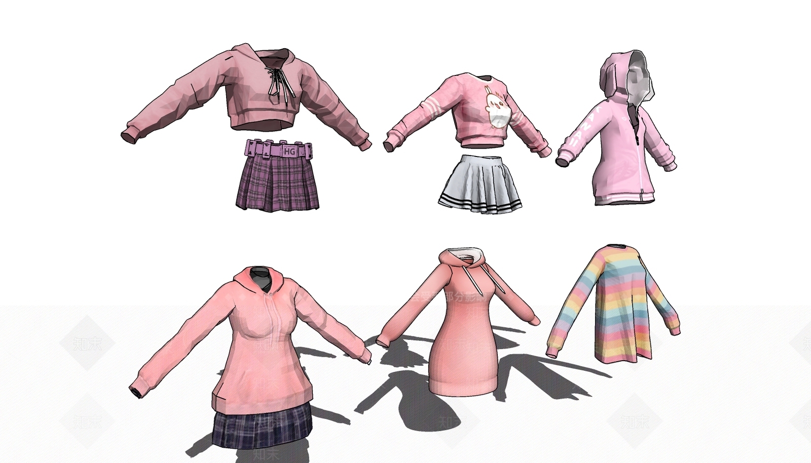 现代服装SU模型下载【ID:1105799440】