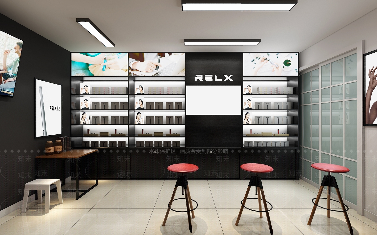 现代电子烟悦客店铺3D模型下载【ID:1105828679】