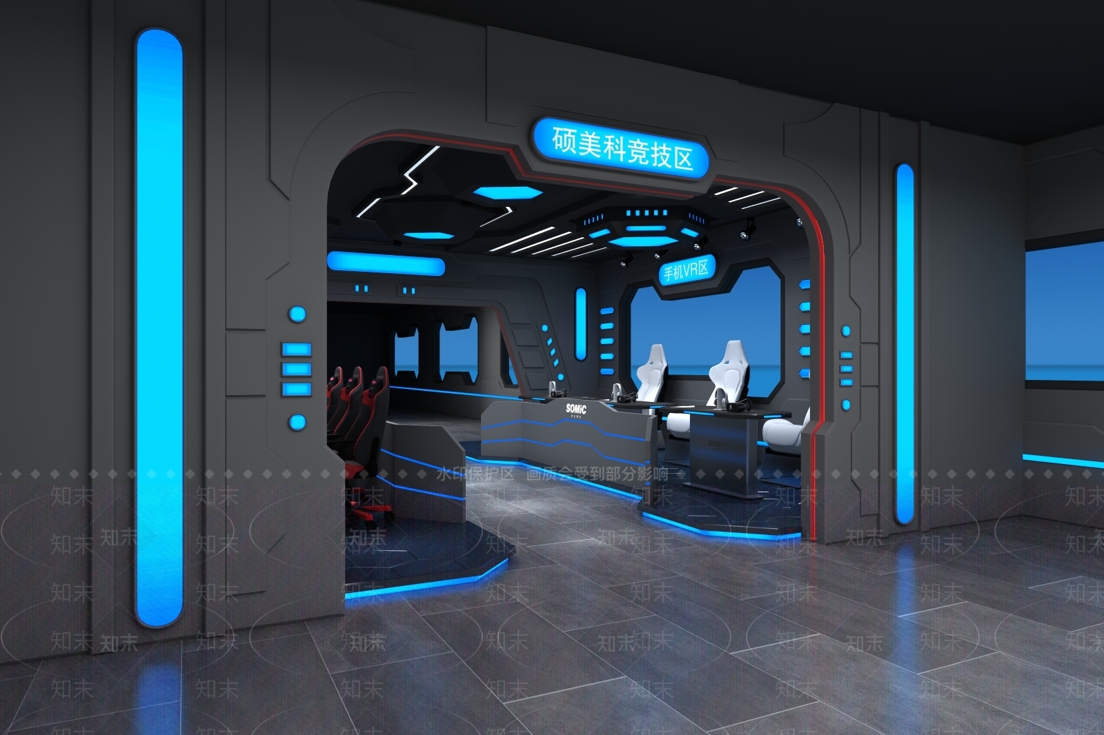 现代网吧网咖3D模型下载【ID:1105836113】