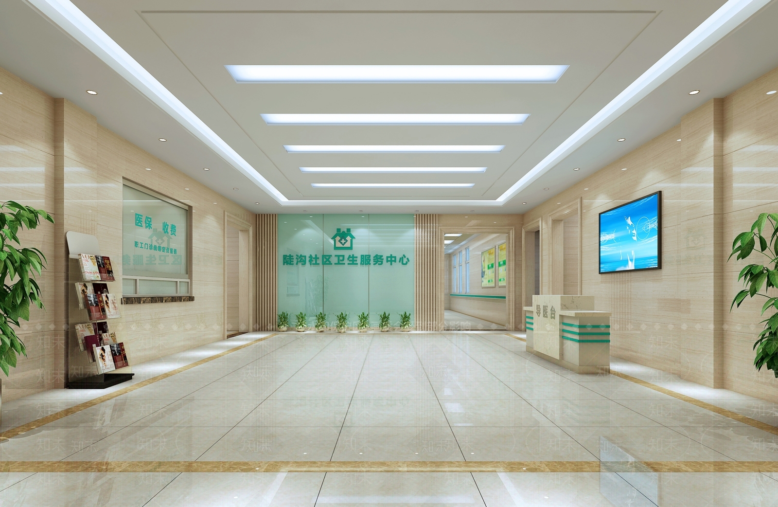 现代医院3D模型下载【ID:1105847950】