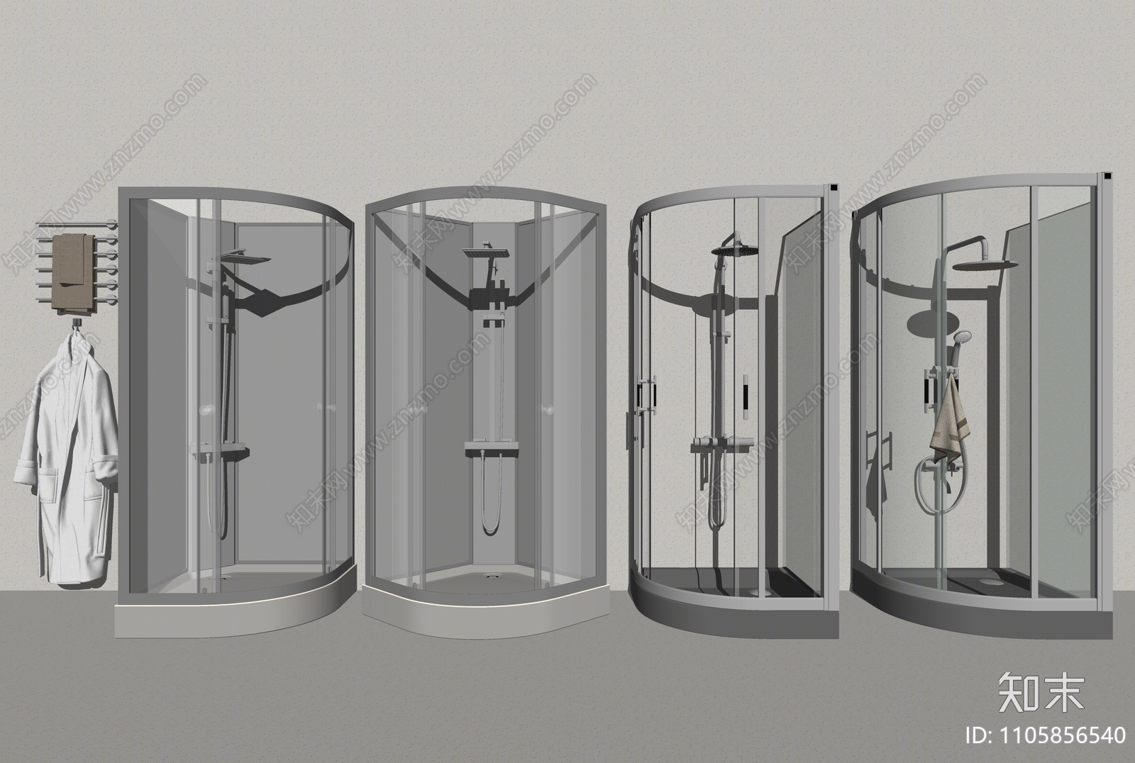 现代淋浴间SU模型下载【ID:1105856540】