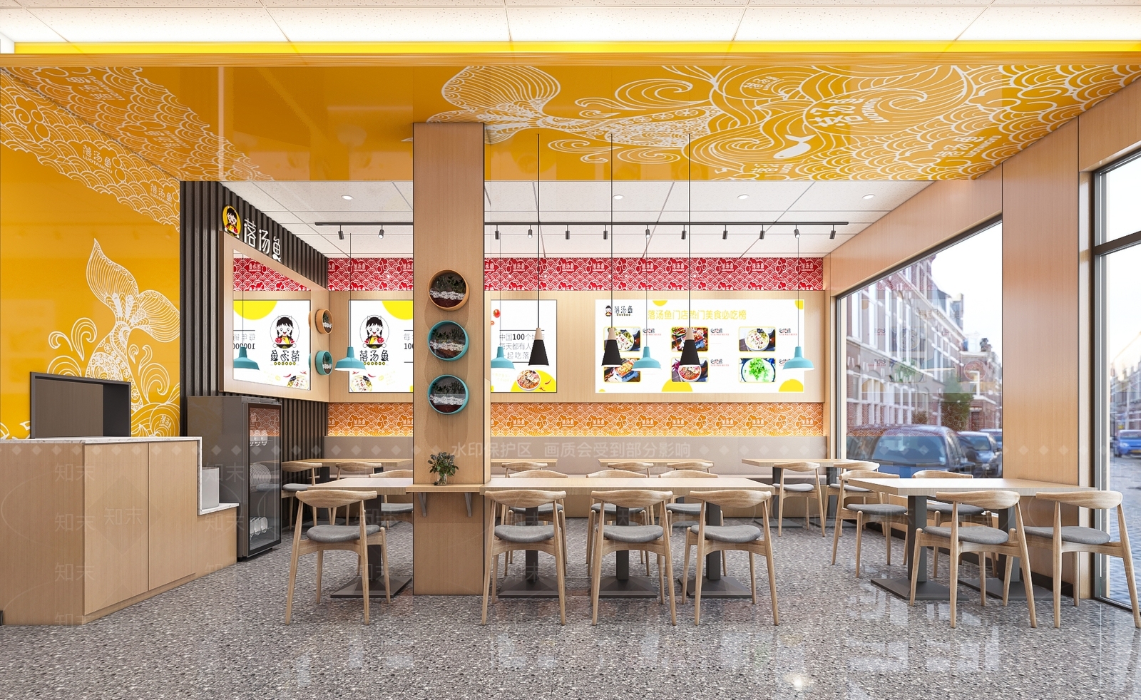 新中式酸菜鱼店3D模型下载【ID:1105858882】