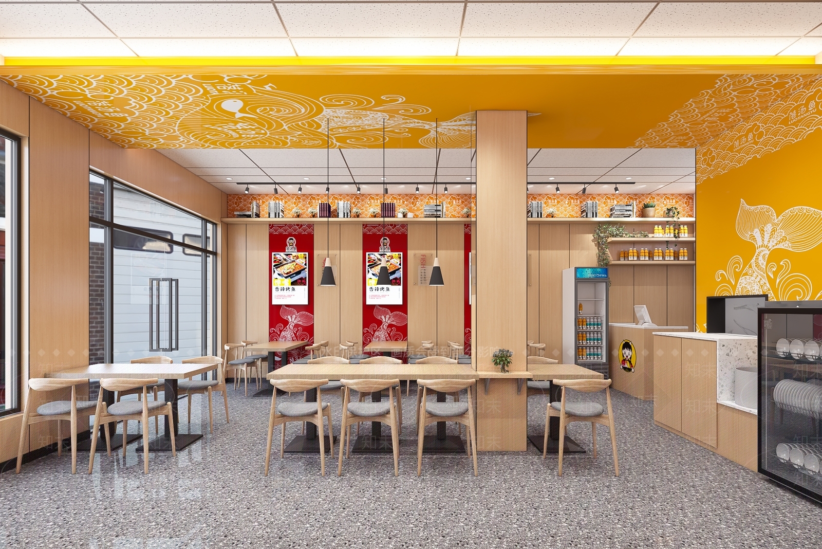 新中式酸菜鱼店3D模型下载【ID:1105858882】