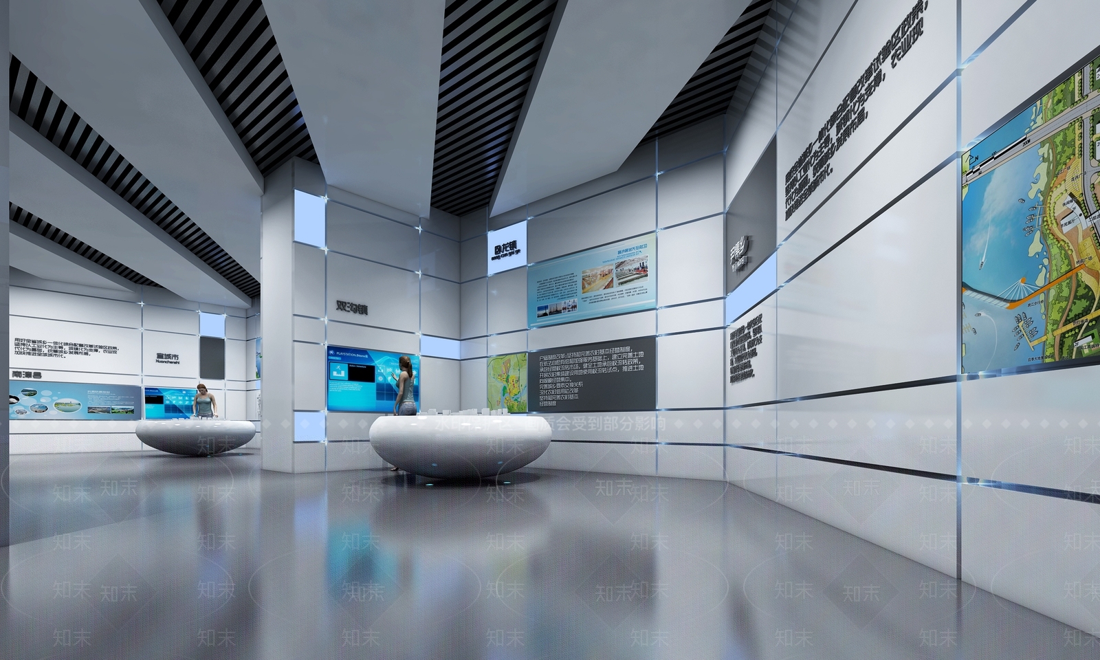 现代城市规划展厅3D模型下载【ID:1105859144】