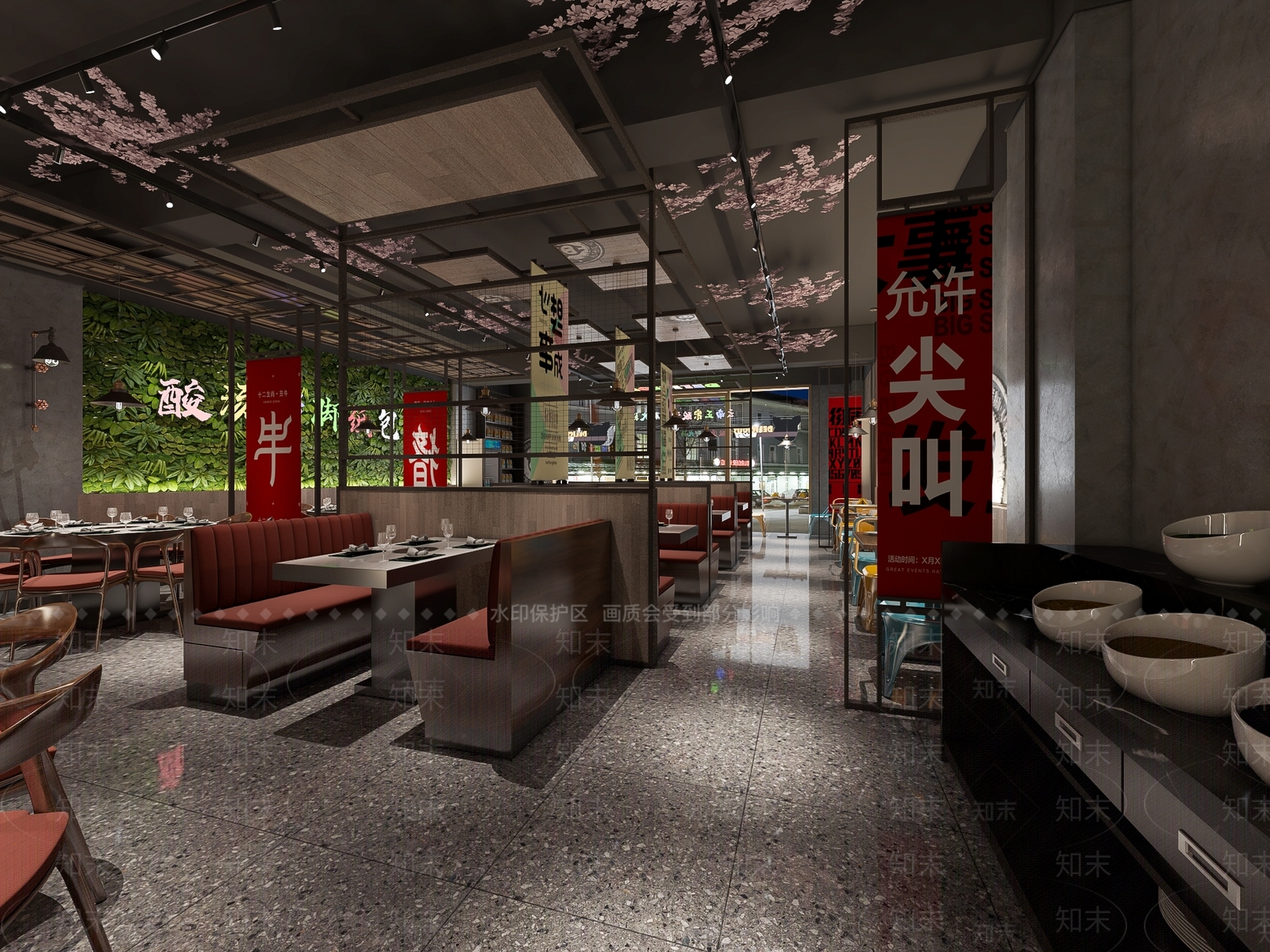 工业风火锅店3D模型下载【ID:1105860162】