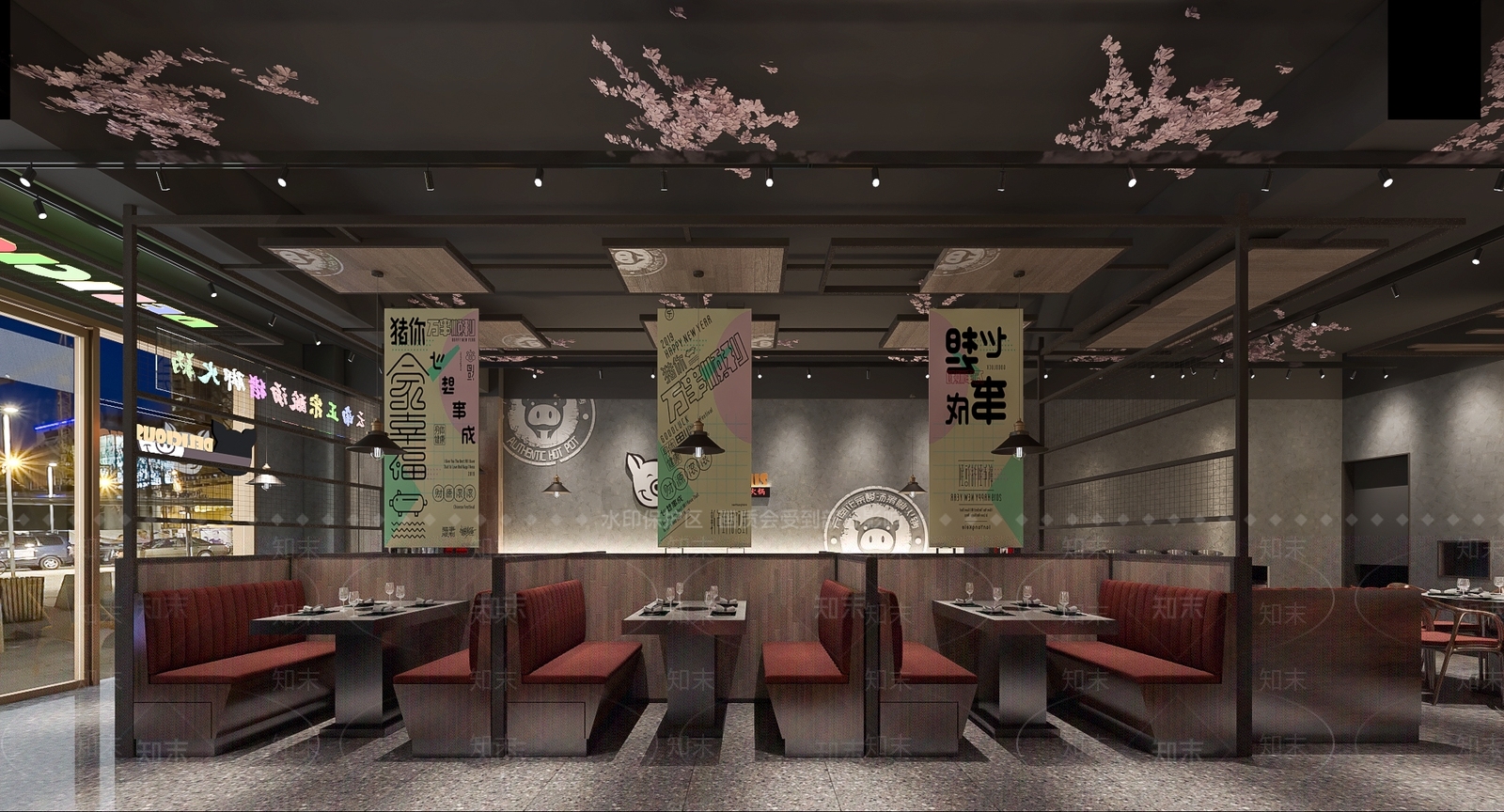 工业风火锅店3D模型下载【ID:1105860162】