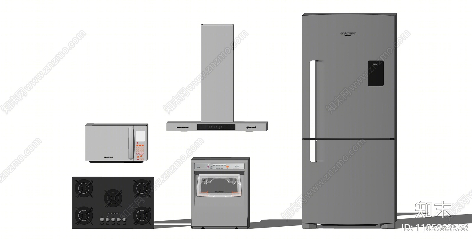 现代家用电器组合SU模型下载【ID:1105863538】