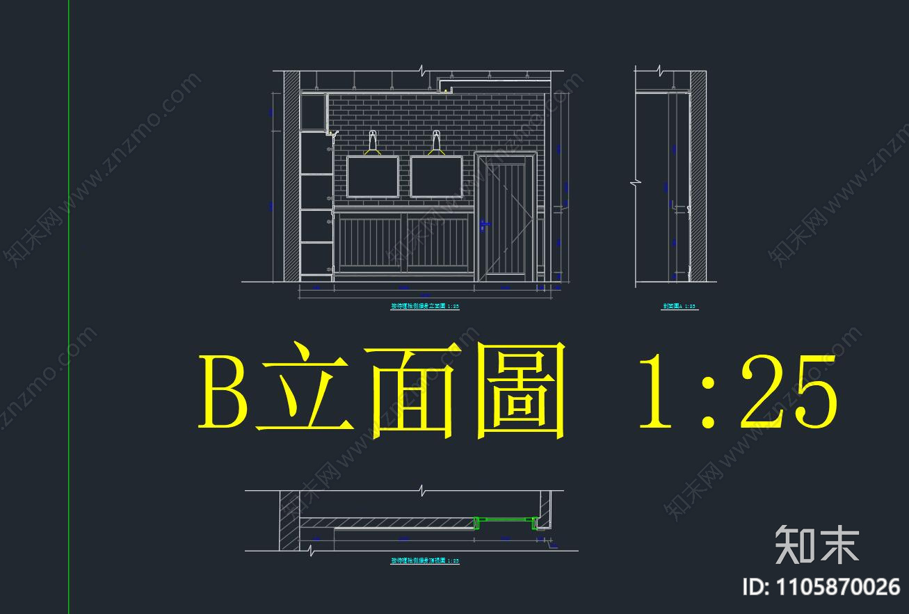 啤酒餐厅cad施工图下载【ID:1105870026】