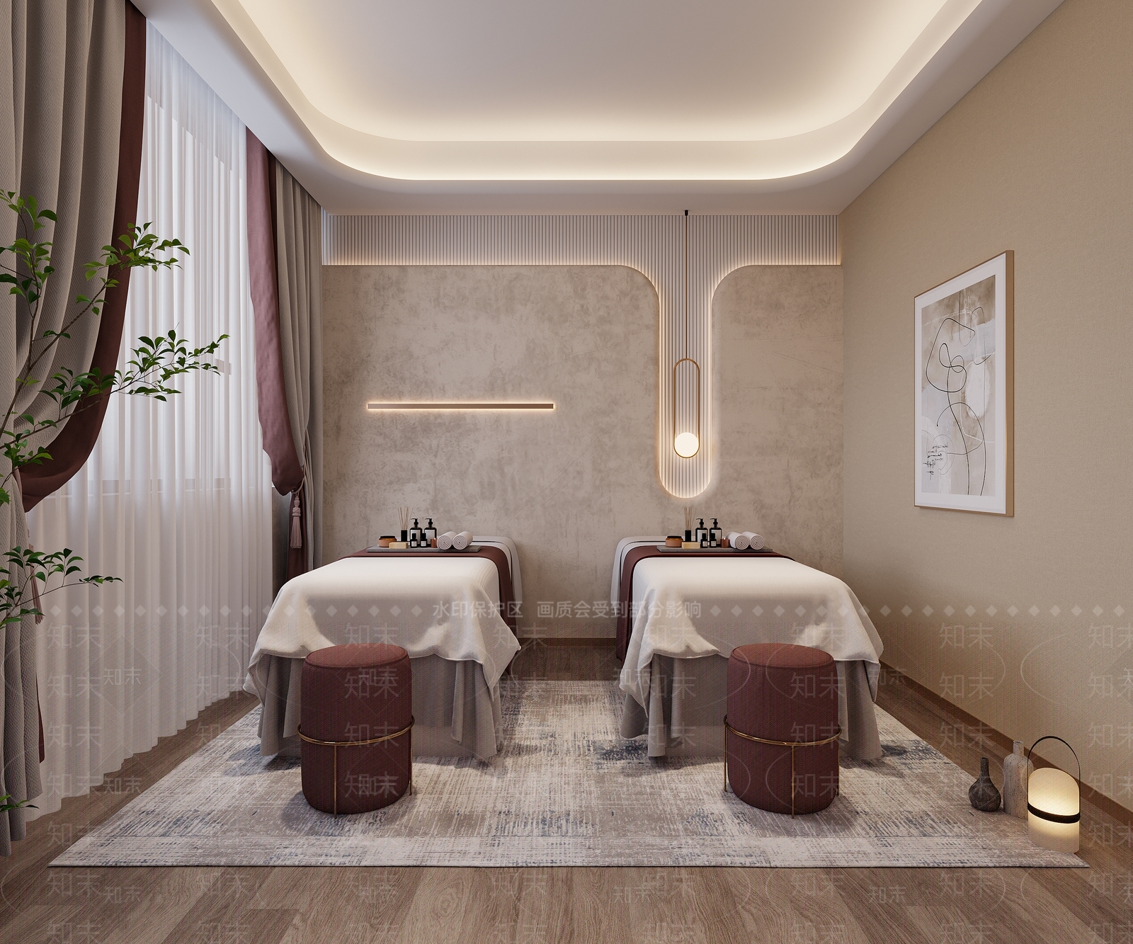 现代美容SPA店3D模型下载【ID:1105873843】