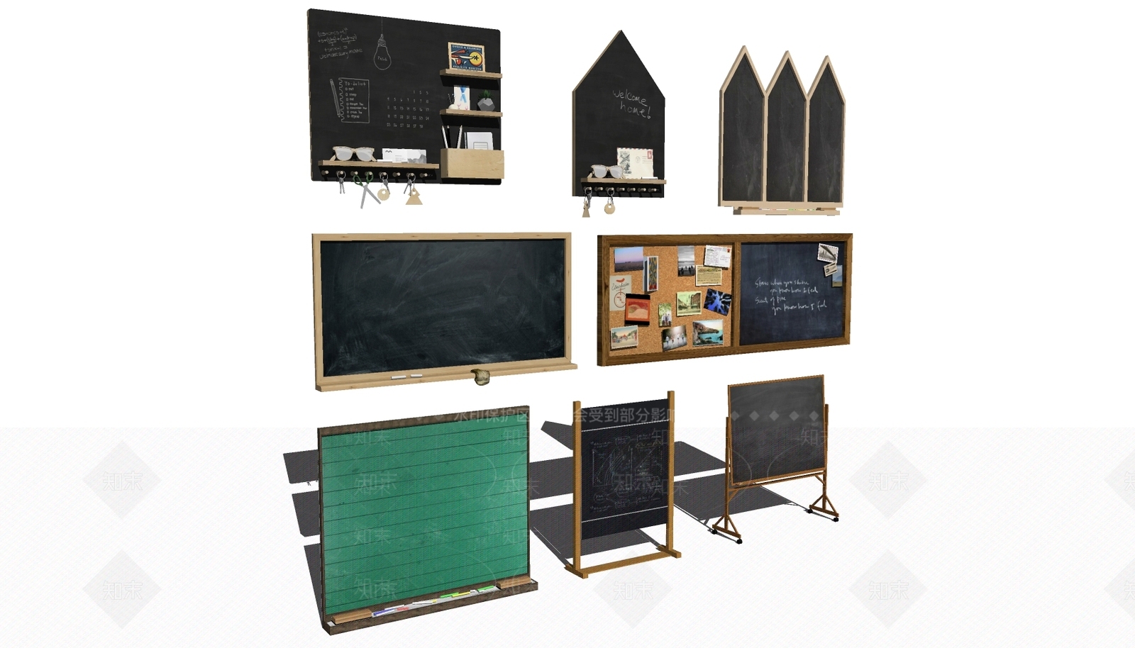 现代展示用品SU模型下载【ID:1105884655】