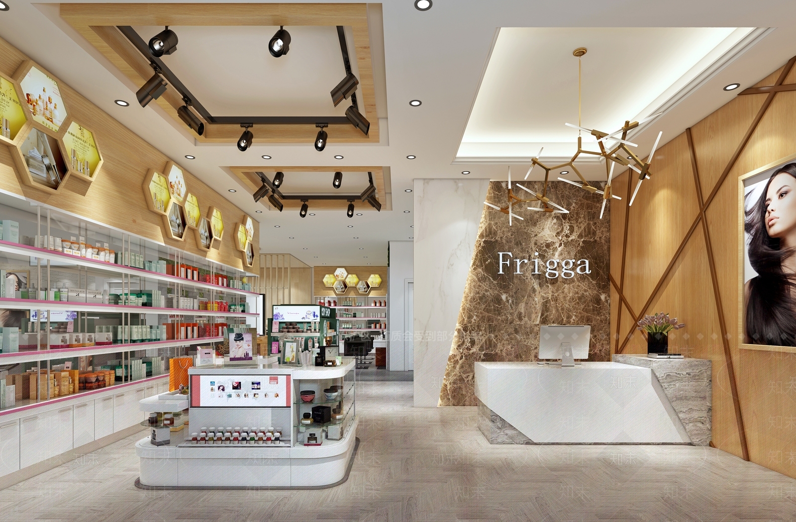 现代美发店3D模型下载【ID:1105885760】