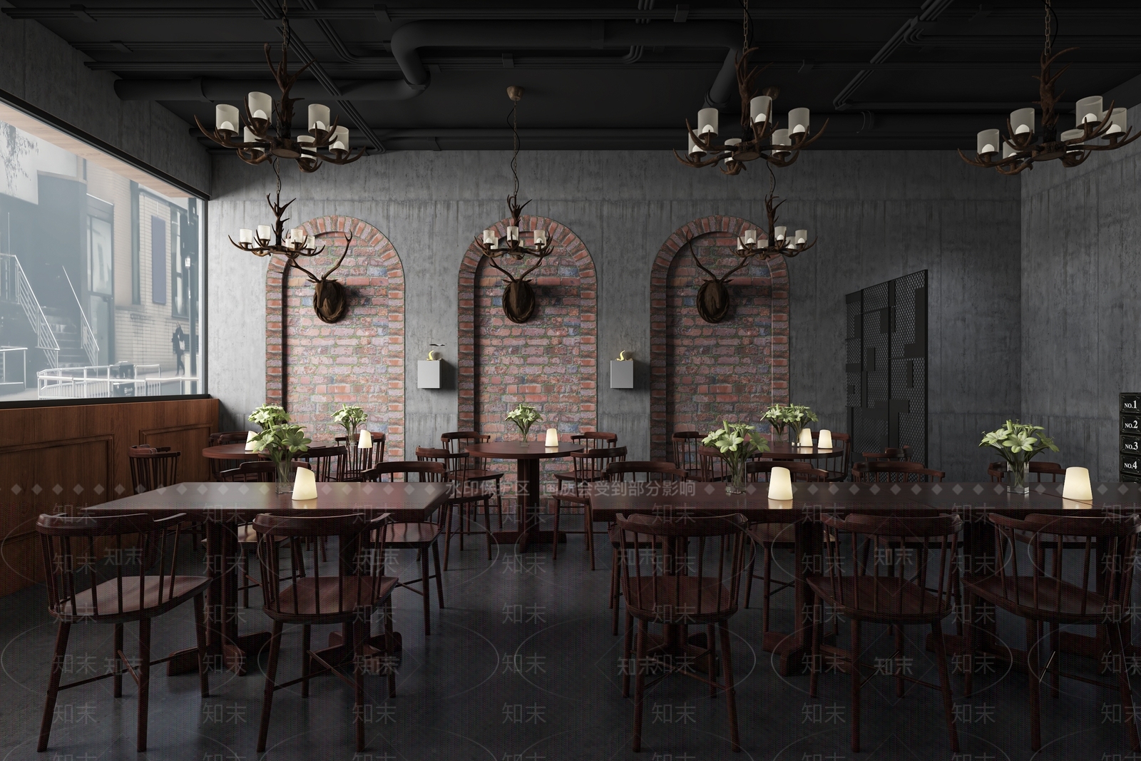 美式酒吧3D模型下载【ID:1105893559】