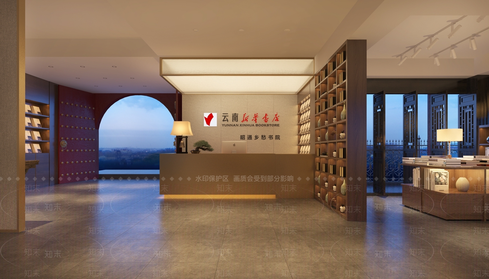 新中式书店3D模型下载【ID:1105900985】