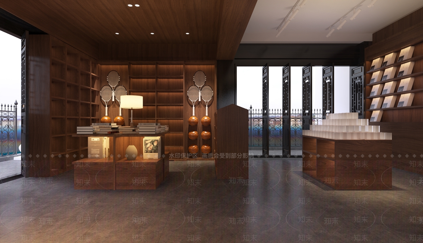 新中式书店3D模型下载【ID:1105900985】