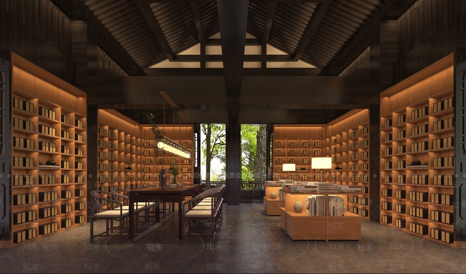 新中式书店3D模型下载【ID:1105906711】