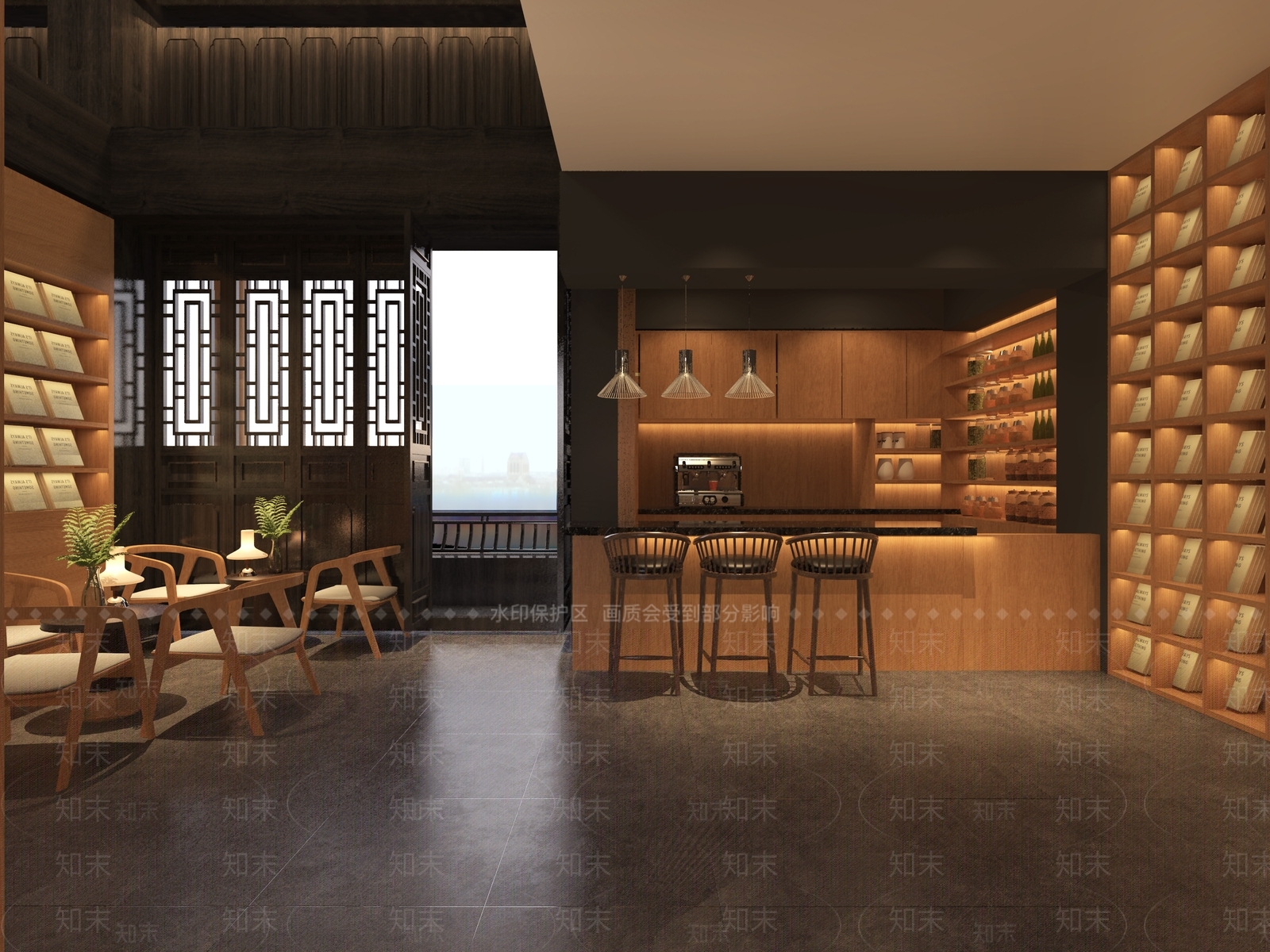 新中式书店3D模型下载【ID:1105906711】
