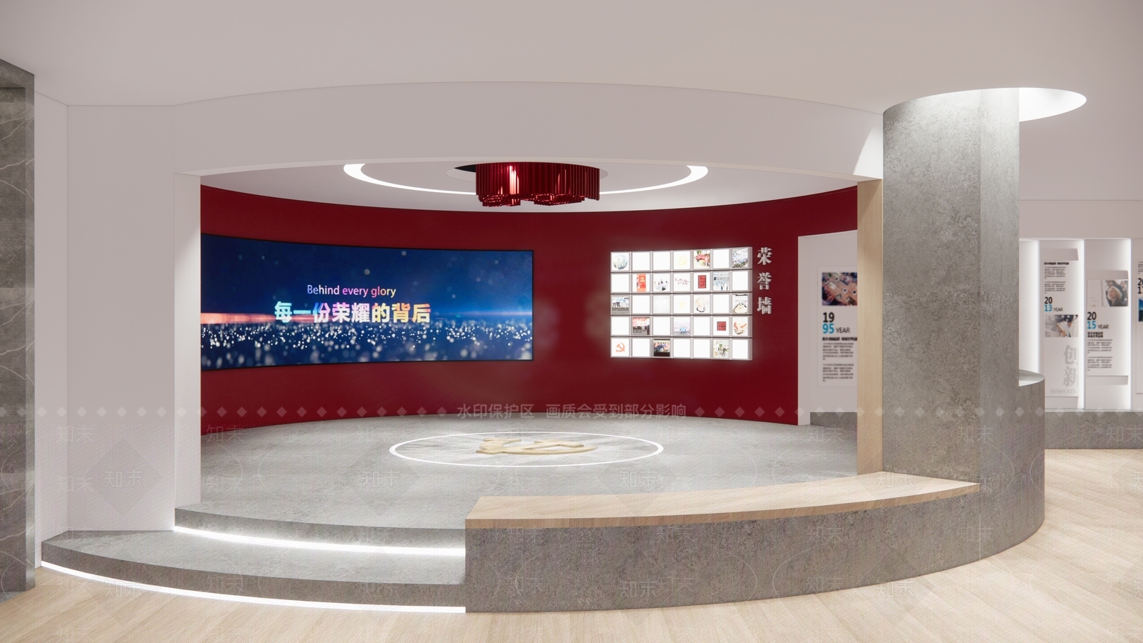 现代党建展厅SU模型下载【ID:1105915972】