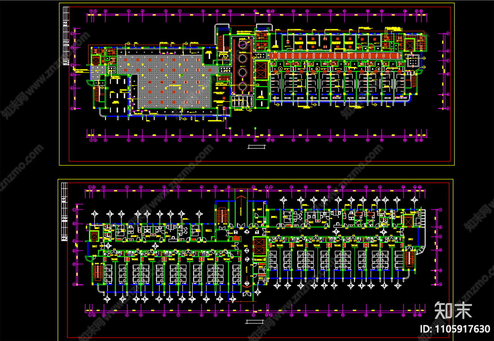 某医院平面布置图cad施工图下载【ID:1105917630】