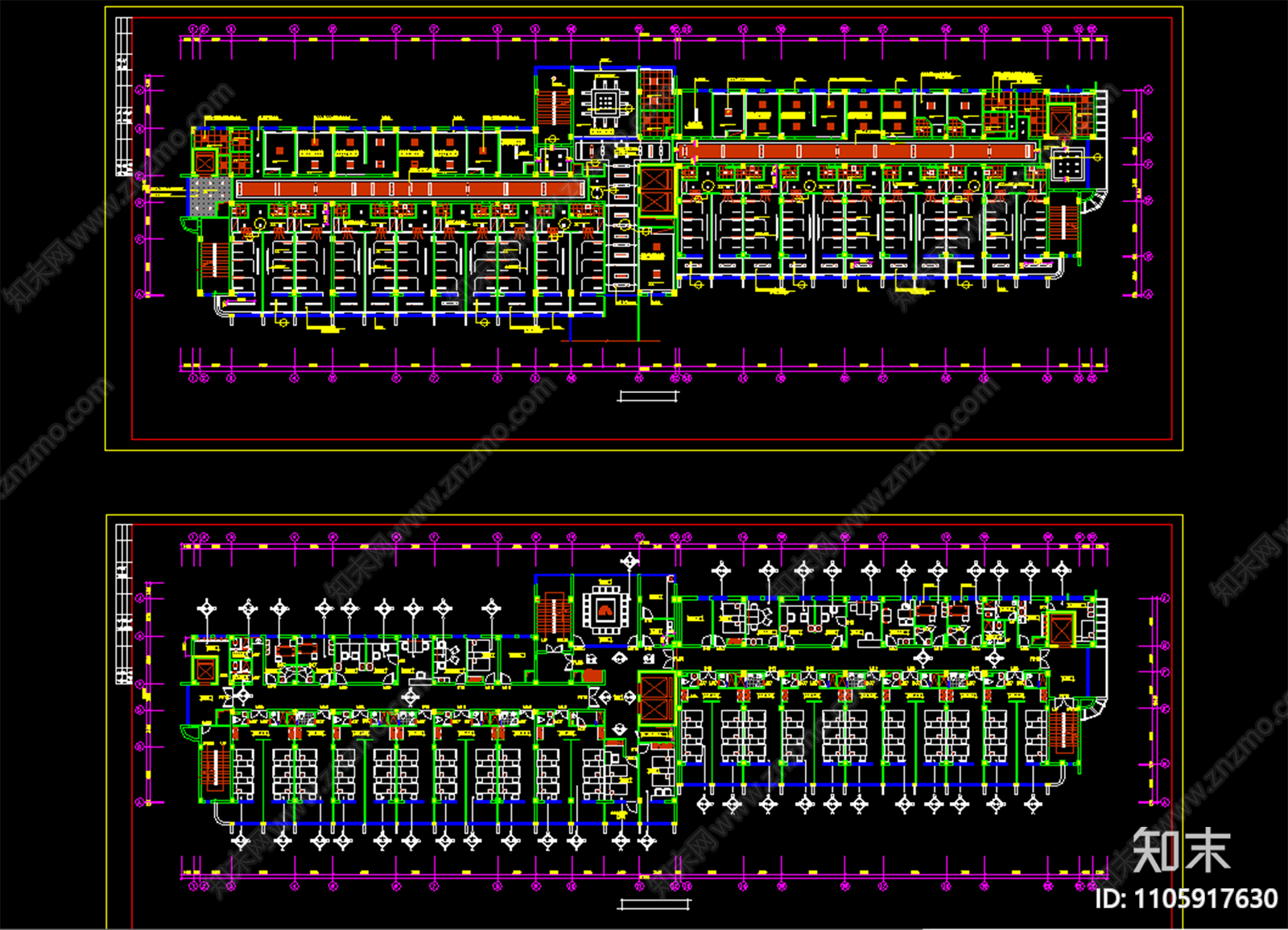 某医院平面布置图cad施工图下载【ID:1105917630】