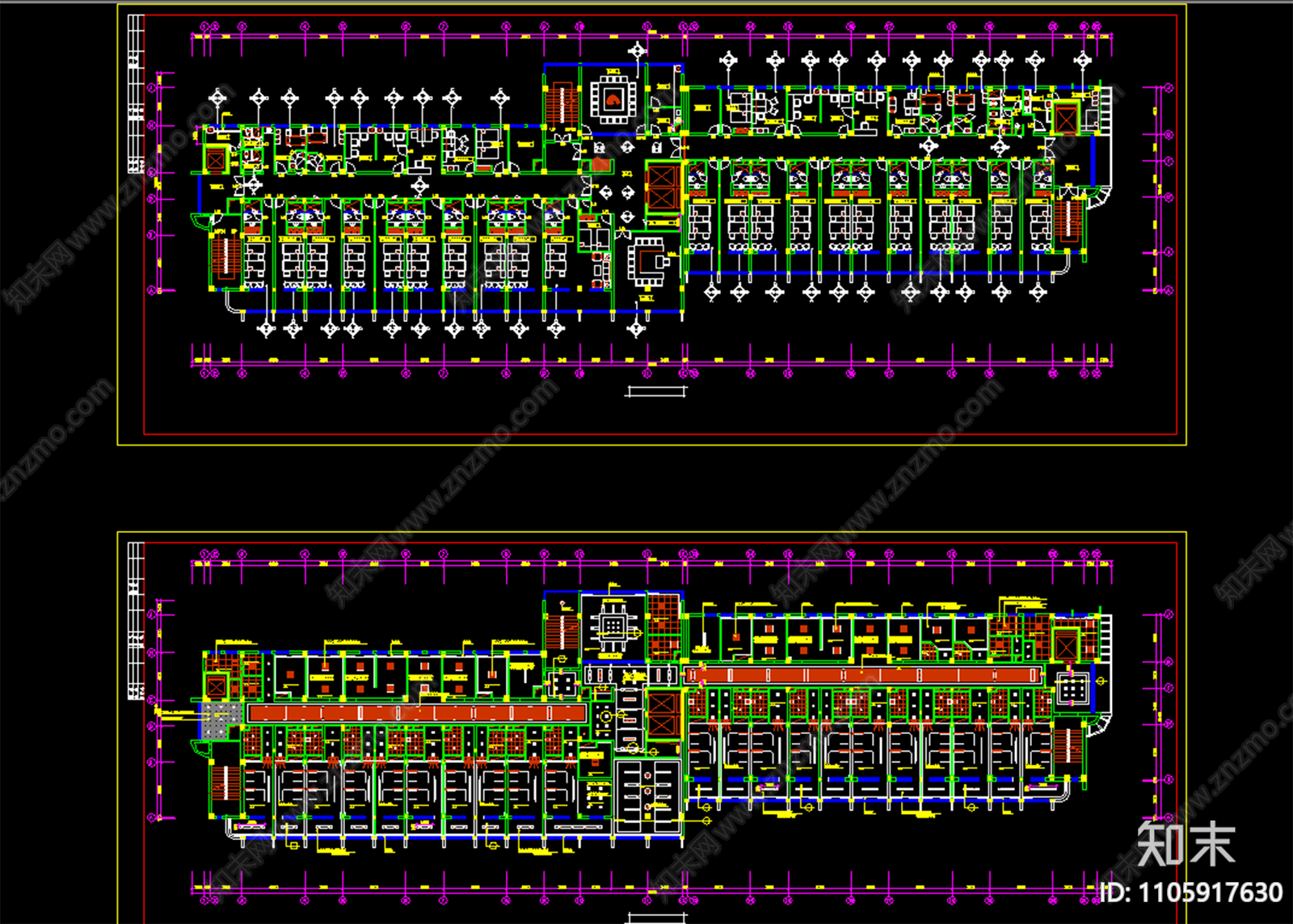 某医院平面布置图cad施工图下载【ID:1105917630】