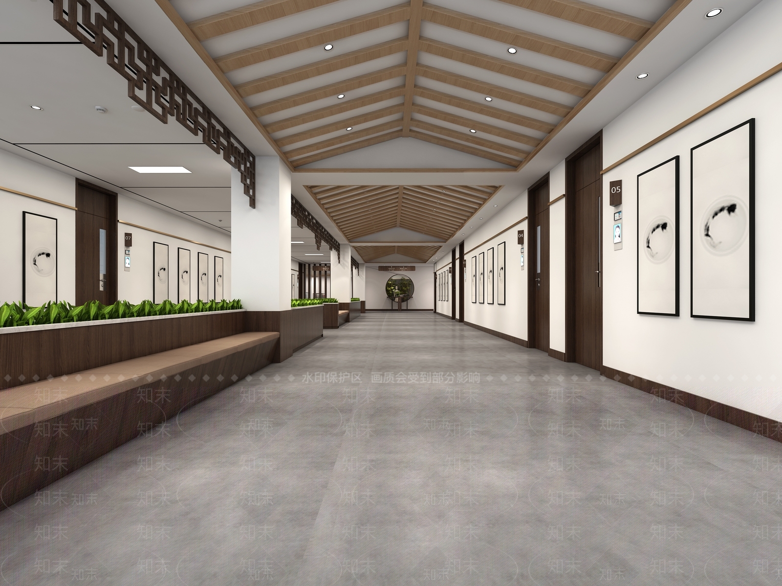 新中式医院3D模型下载【ID:1105919332】