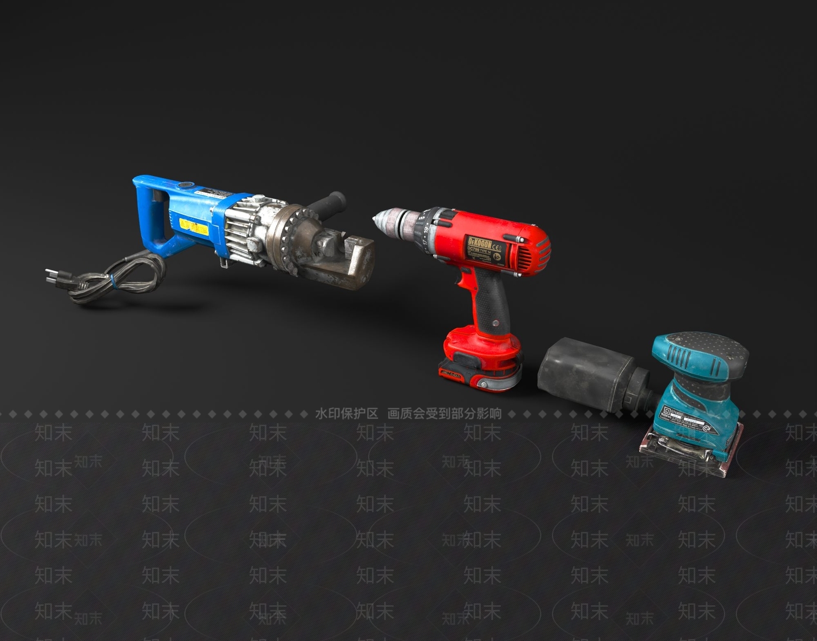 电动钻机3D模型下载【ID:1105920629】