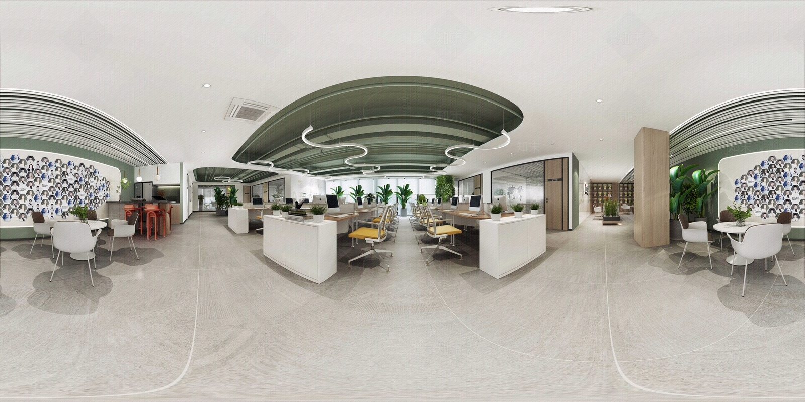 hdr现代科技办公室全景贴图下载【ID:1105926577】