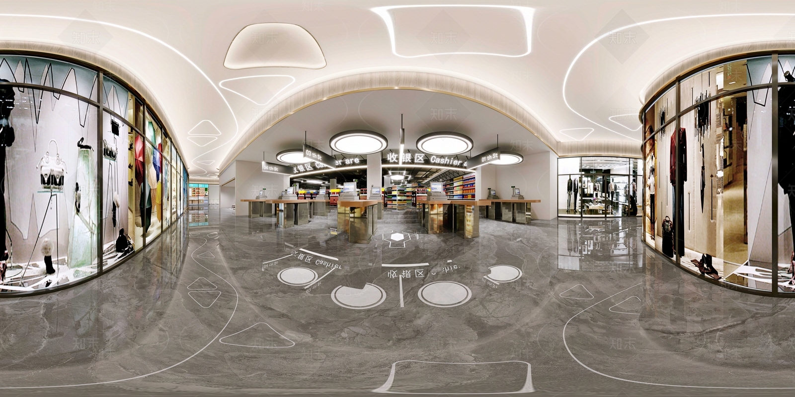 hdr超市收银区全景贴图下载【ID:1105926994】