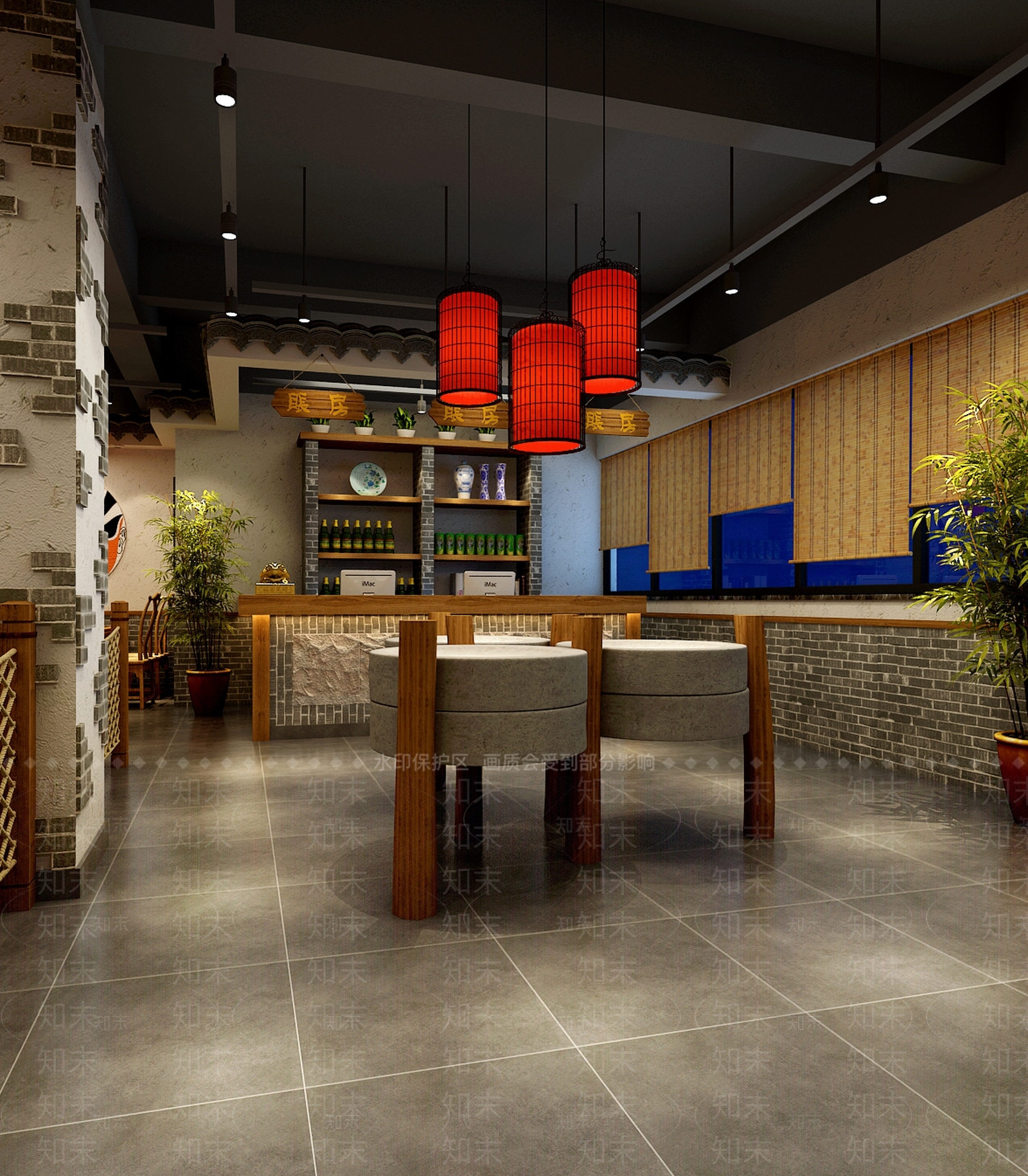 中式火锅店3D模型下载【ID:1105927698】