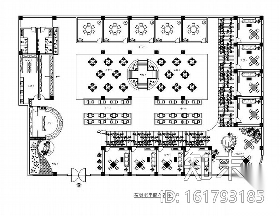 茶餐吧室内装饰设计cad施工图下载【ID:161793185】