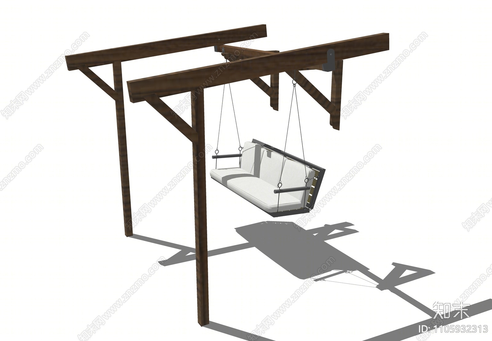 现代秋千SU模型下载【ID:1105932313】