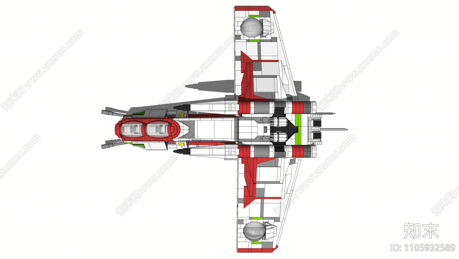 现代航空飞船SU模型下载【ID:1105932589】