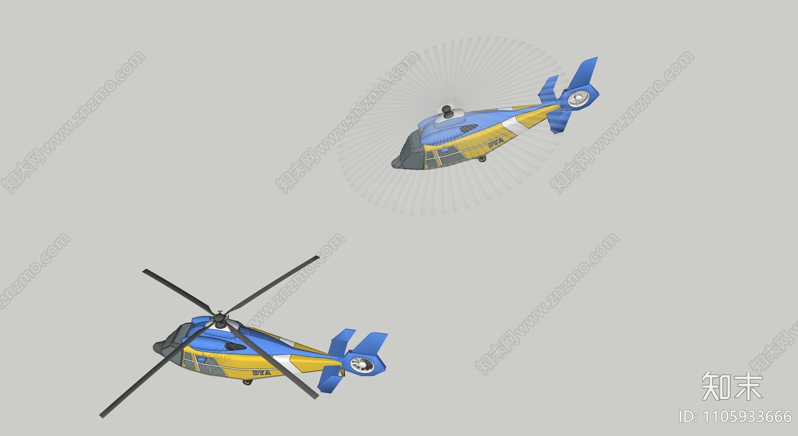 现代直升飞机SU模型下载【ID:1105933666】