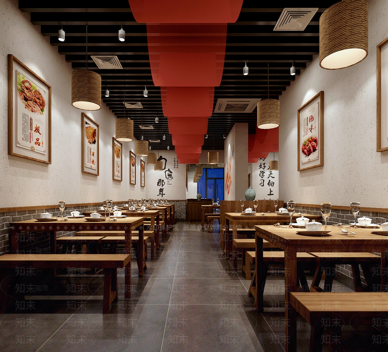 中式烧烤店3D模型下载【ID:1105934390】