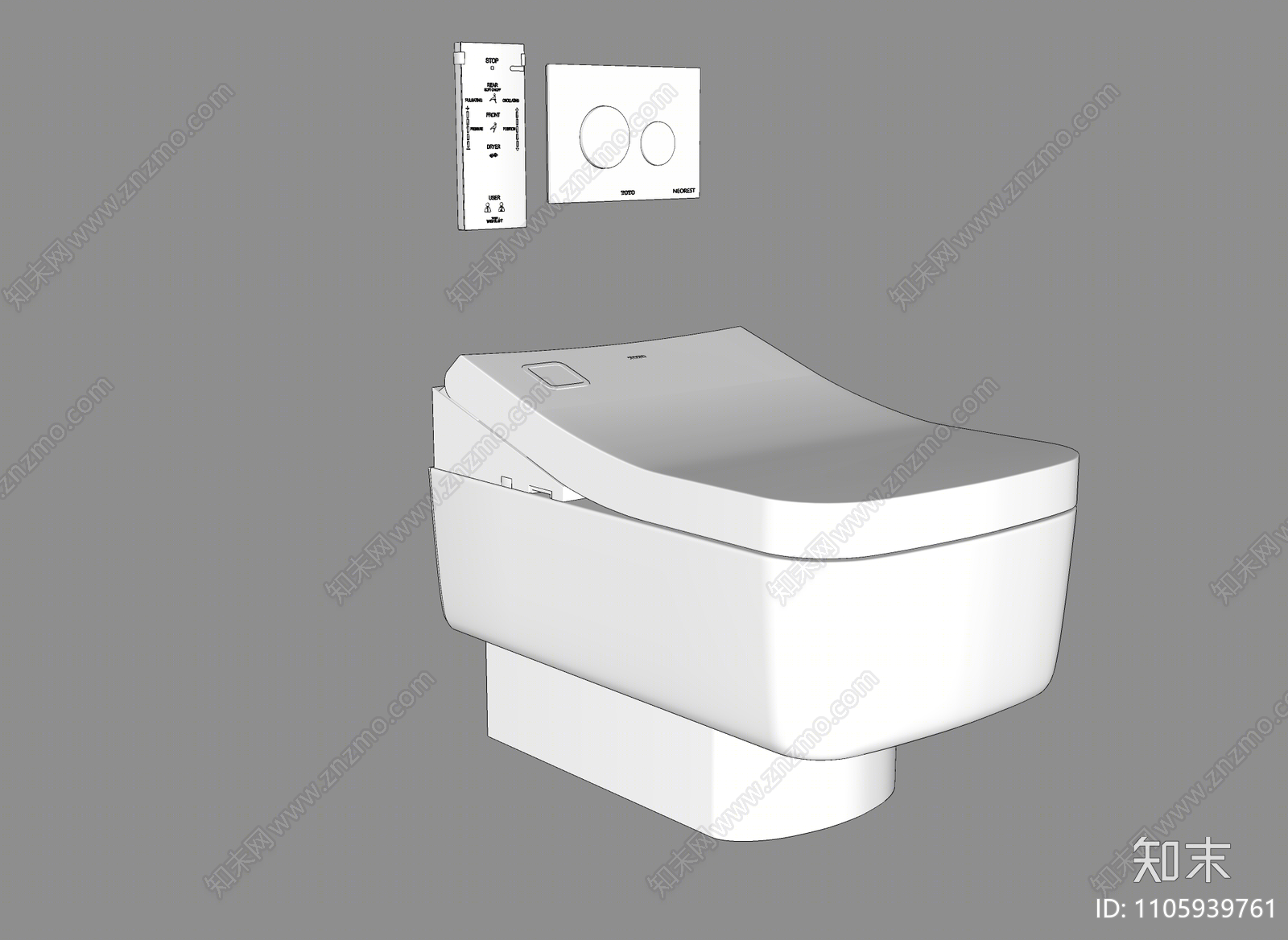 现代马桶SU模型下载【ID:1105939761】