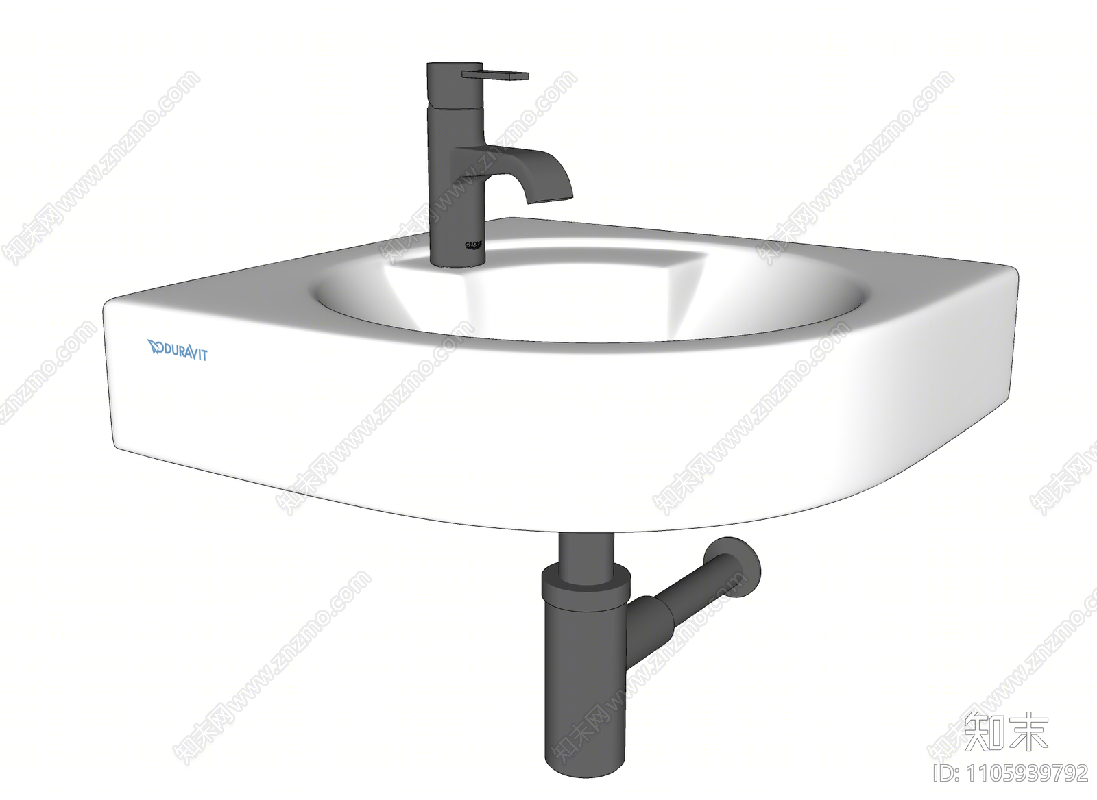 现代洗面盆SU模型下载【ID:1105939792】