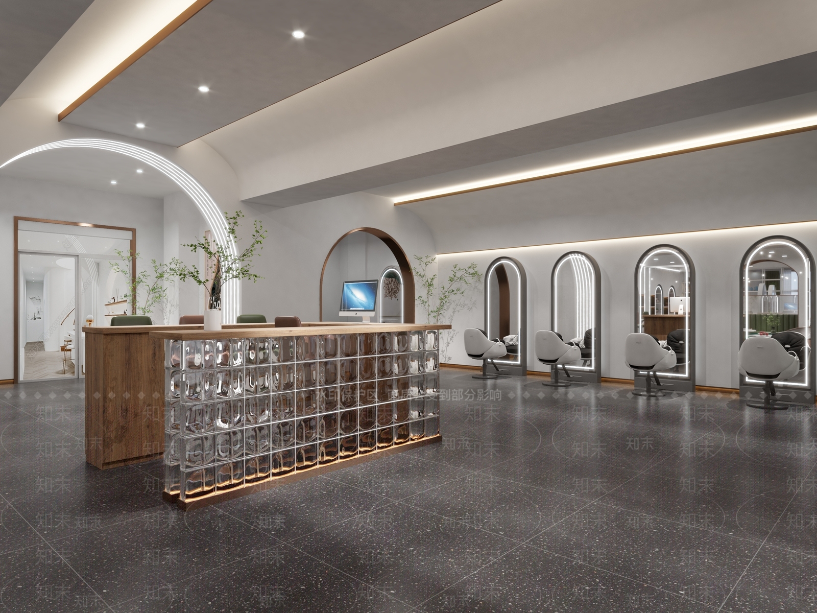 现代美发店3D模型下载【ID:1105970481】