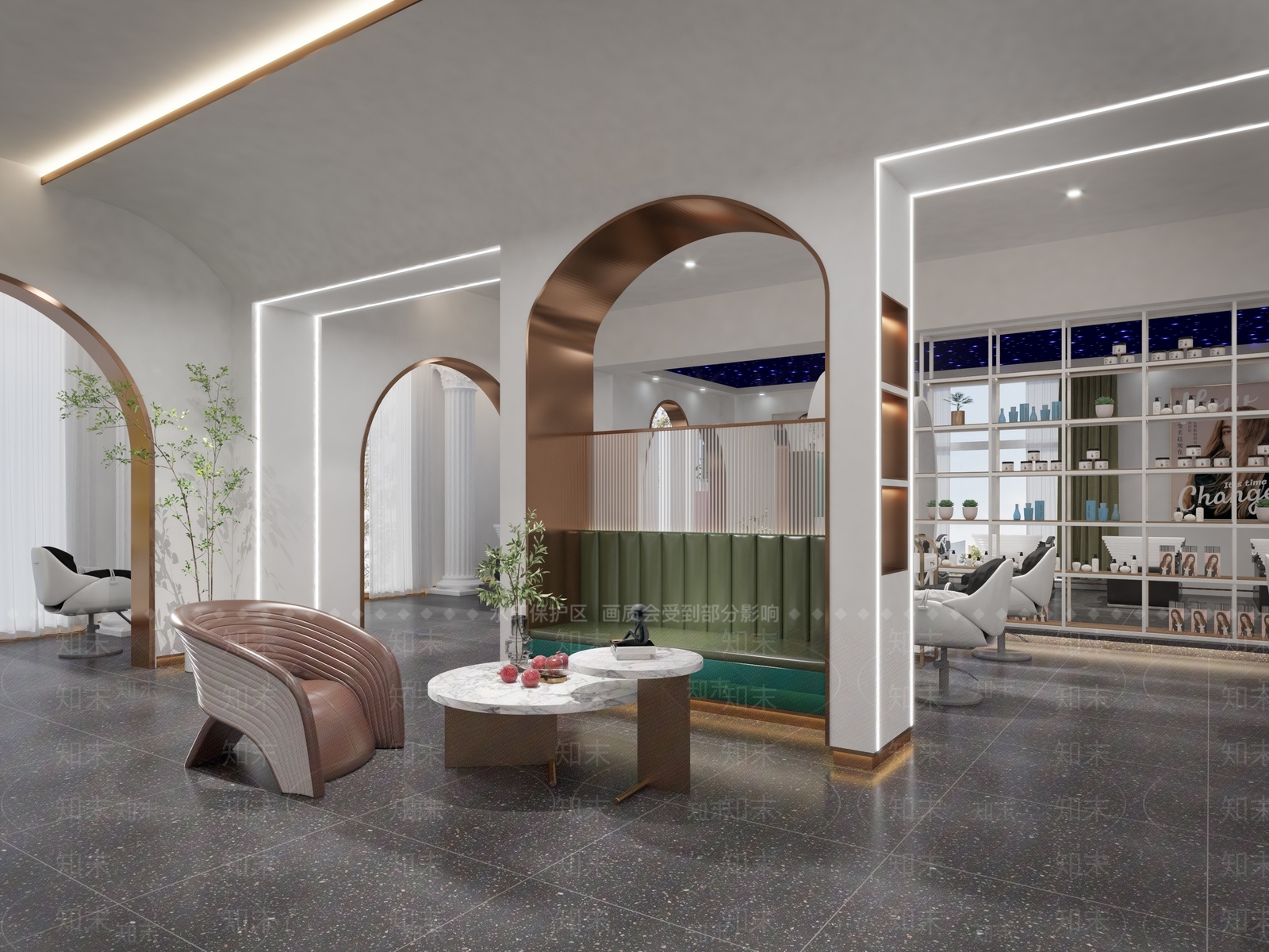 现代美发店3D模型下载【ID:1105970481】