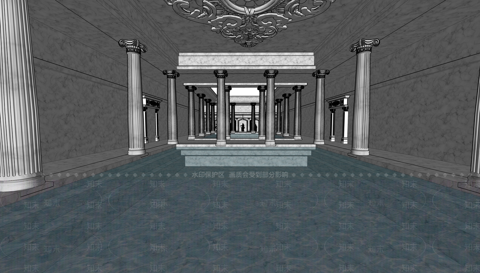 欧式SPA会所SU模型下载【ID:1105957239】