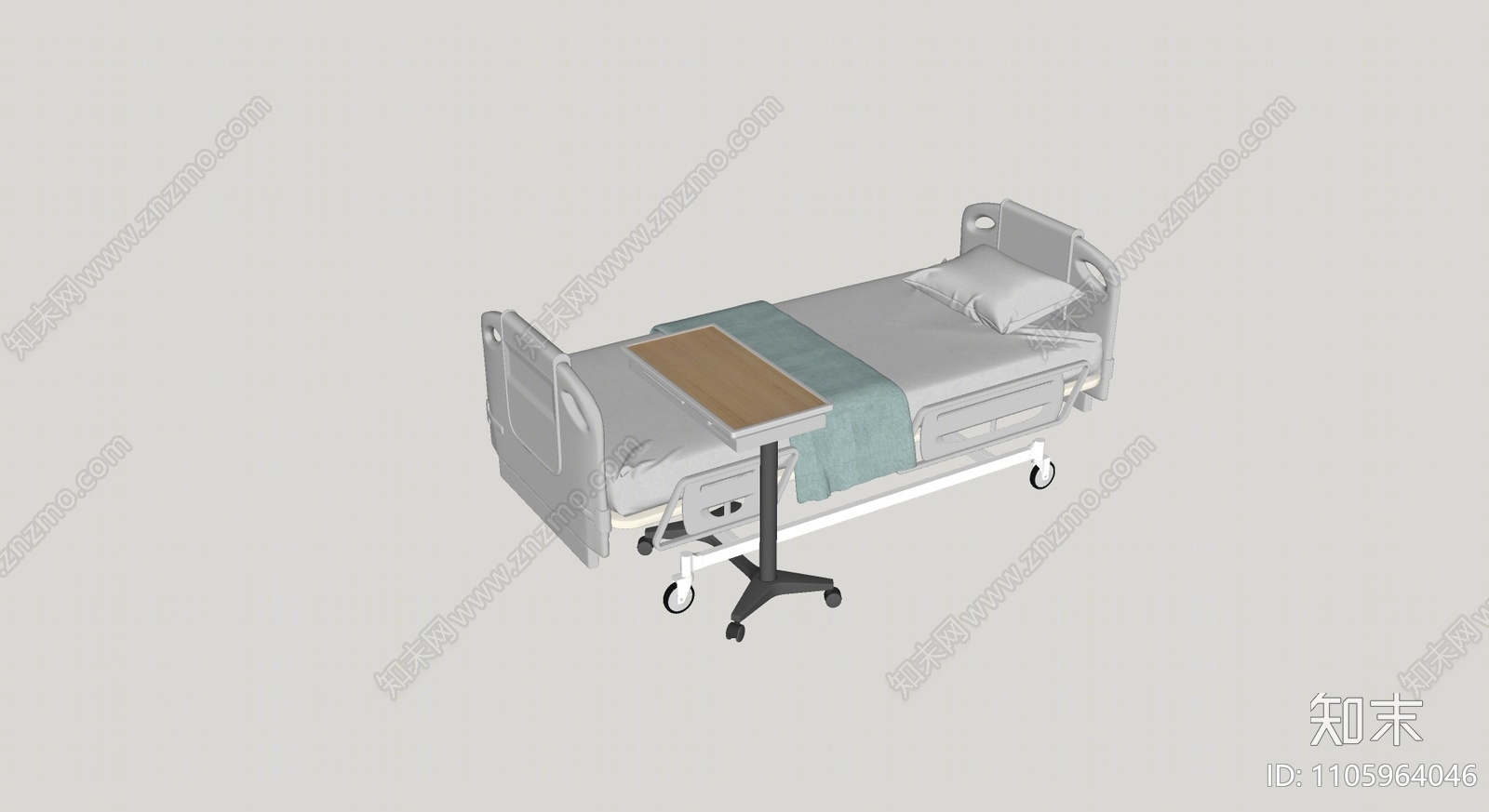 现代病床SU模型下载【ID:1105964046】