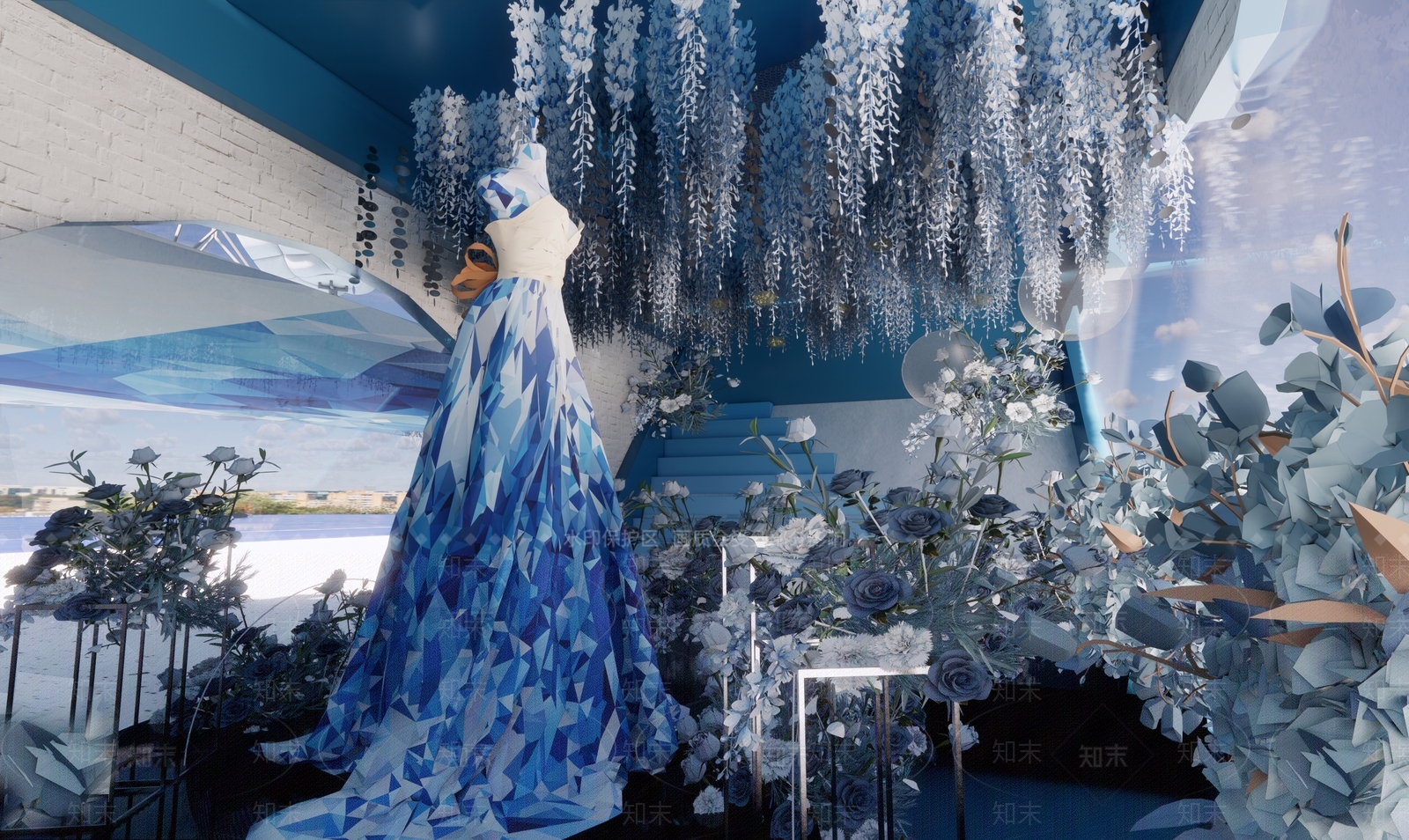 现代婚纱摄影店SU模型下载【ID:1105966175】