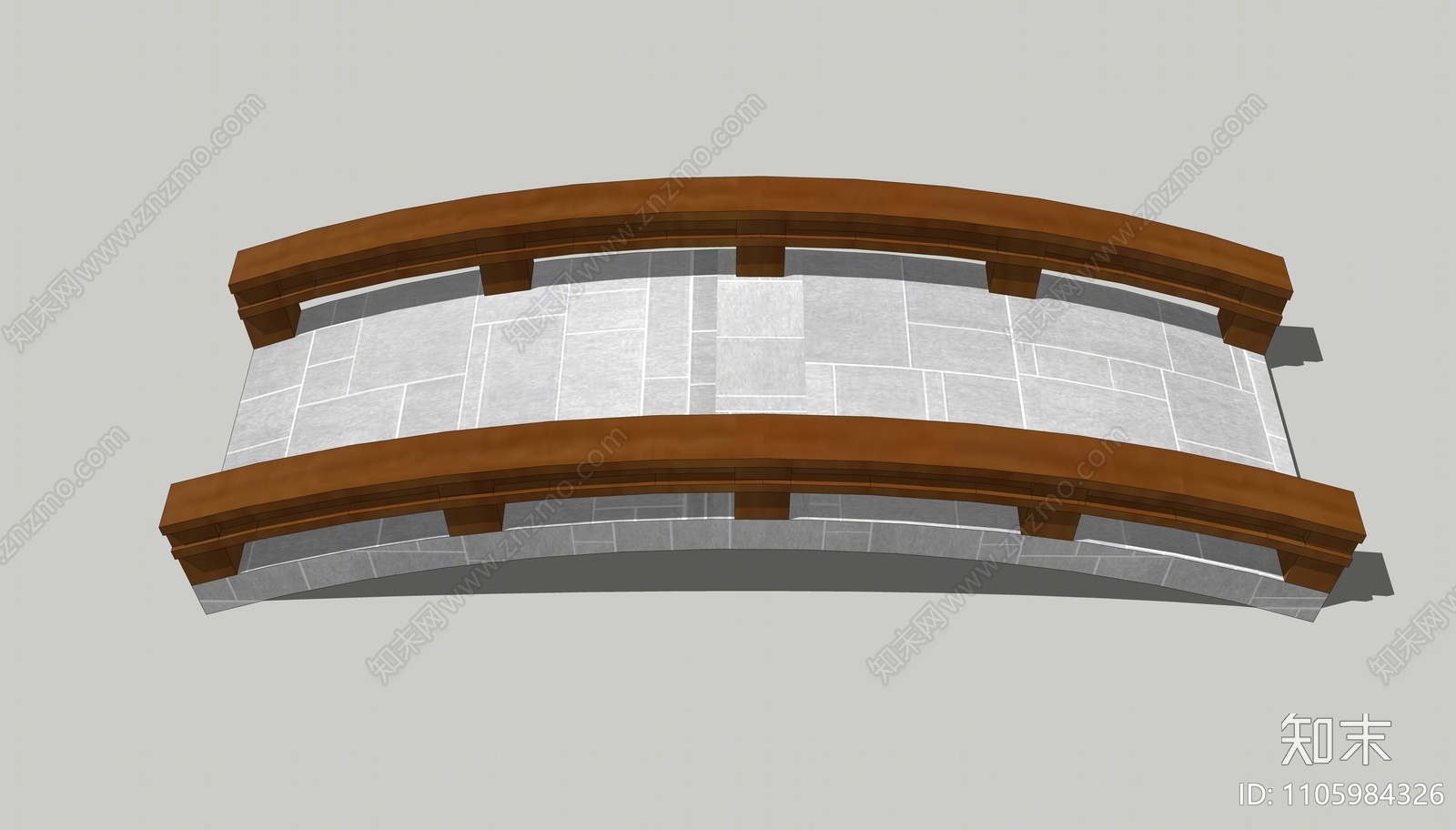 中式景观桥SU模型下载【ID:1105984326】