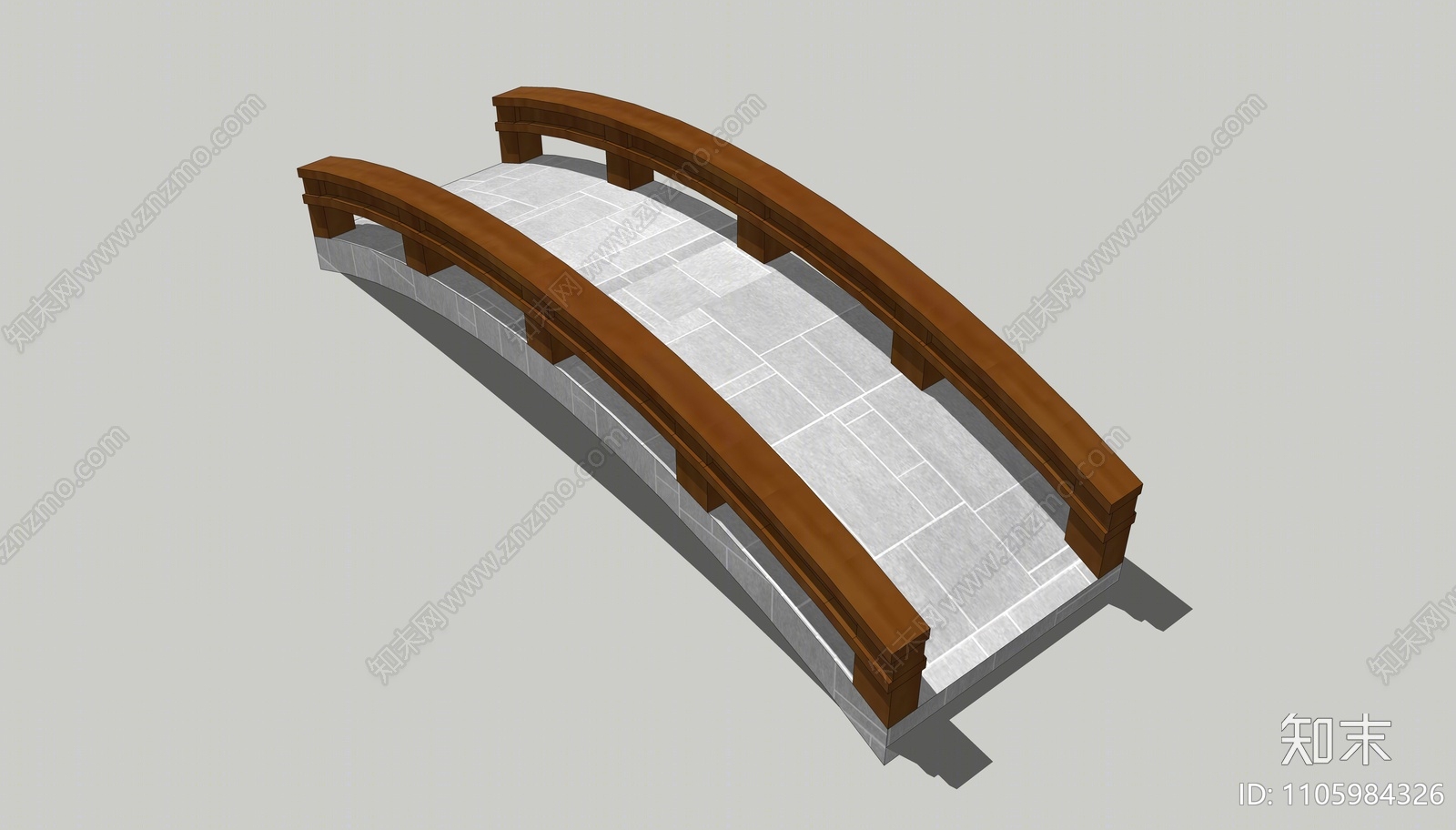 中式景观桥SU模型下载【ID:1105984326】